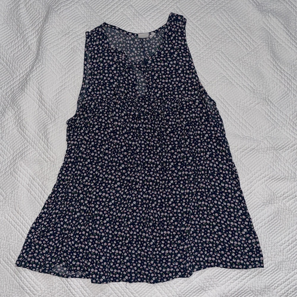Gap Women's Medium Tank Top Sleeveless Floral Summer Casual Twee Cottagecore